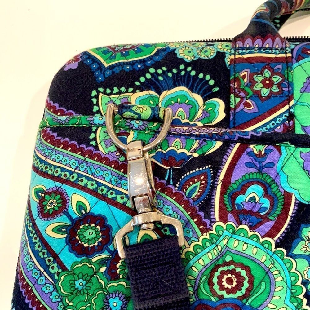 Vera Bradley Green Blue Paisley Tablet Case with Shoulder Strap - Picture 6 of 7